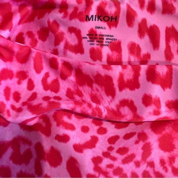 Mikoh Lami Pink Leopard Print Bikini Set Size Small EUC - Picture 4 of 6